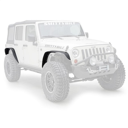 Smittybilt 07-18 WRANGLER (JK) XRC FENDER FLARES - SET OF 4 - BLACK TEXTURED 76837